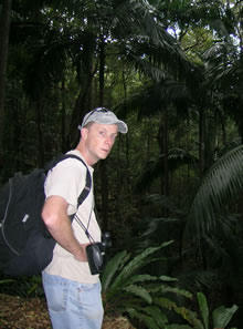 Kyle Haynes in Australian rainforest